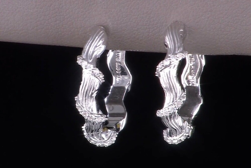 Christian James by Scott Grimes Sterling Silver Gemstone Hoop Earrings